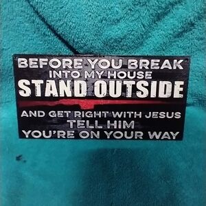 Humorous Wall Sign with Bold Text Wood Private Property